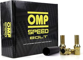 OMP Speed Juego de 20 Tornillos Acero de Colores M12X1.25 Llave de 17/19 Largo 27mm Color Amarillo y Material DIN 10.9