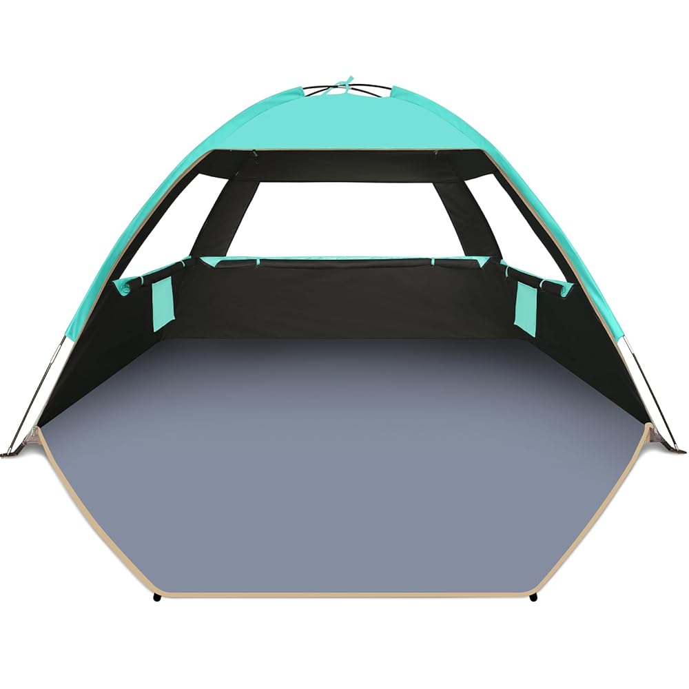 Gorich Sun Shelter Tent for 3-10 Person with UPF 50+ UV Protection, Lightweight & Easy Setup Beach Shade Canopy, Portable Shade Tent Cabana