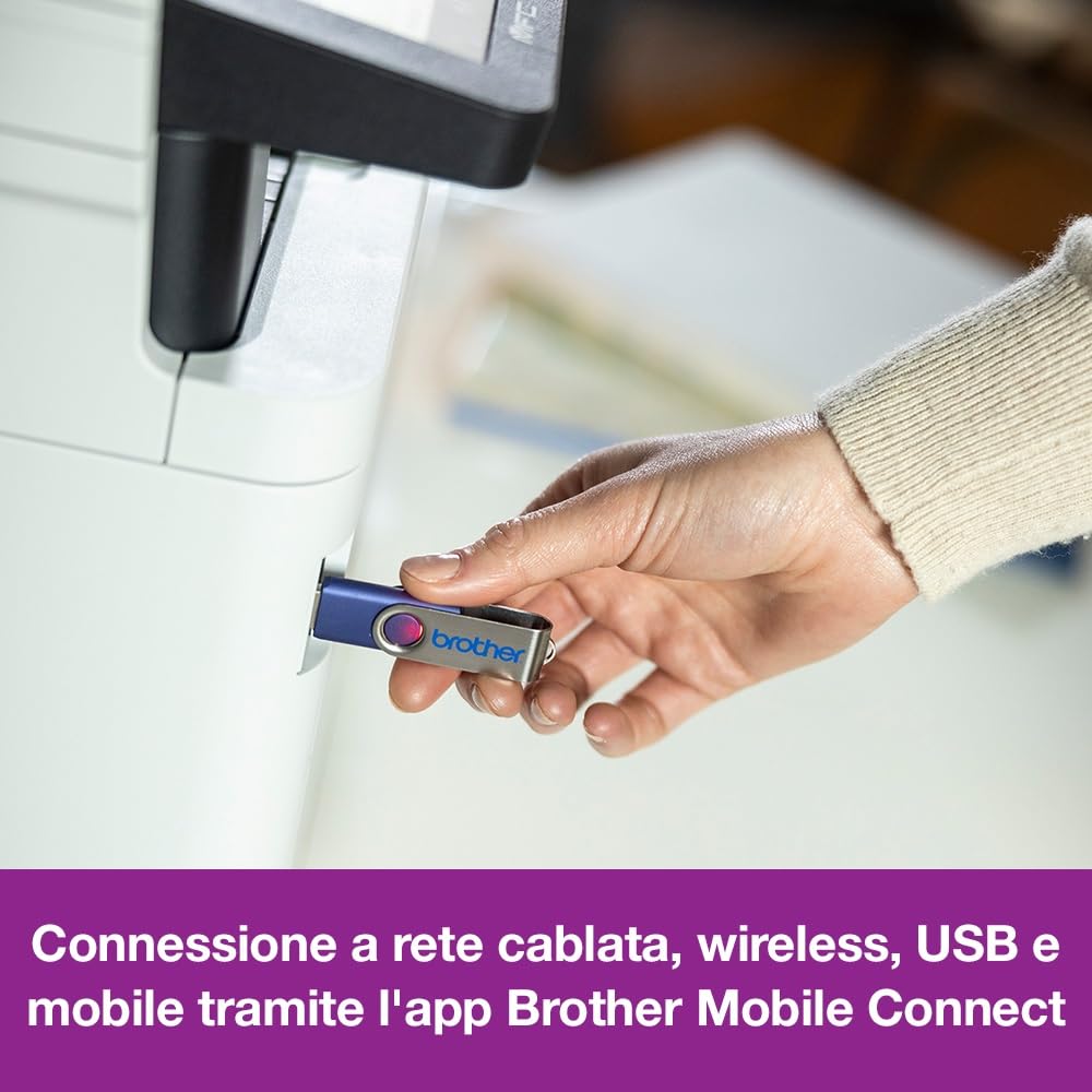 Brother MFC-L3760CDW - Kompaktes 4-in-1 Farb-LED Multifunktionsgerät mit WLAN/LAN, ADF und Automatischem Duplexdruck