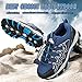 UOVO Boys Waterproof Hiking Shoes Kids Running Trail Fashion Sneakers Breathable Lightweight Outdoor Walking Athletic Army Blue,2