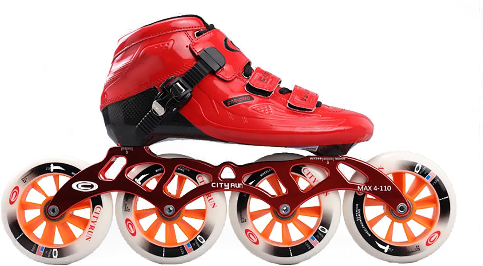 Professional Inline Speed Skates, 4 Wheels Carbon Fiber Skating Shoes Single Row Roller Skates,High Performance Speed Straight Skate Outdoor Inline Skate for Adult Children Unisex