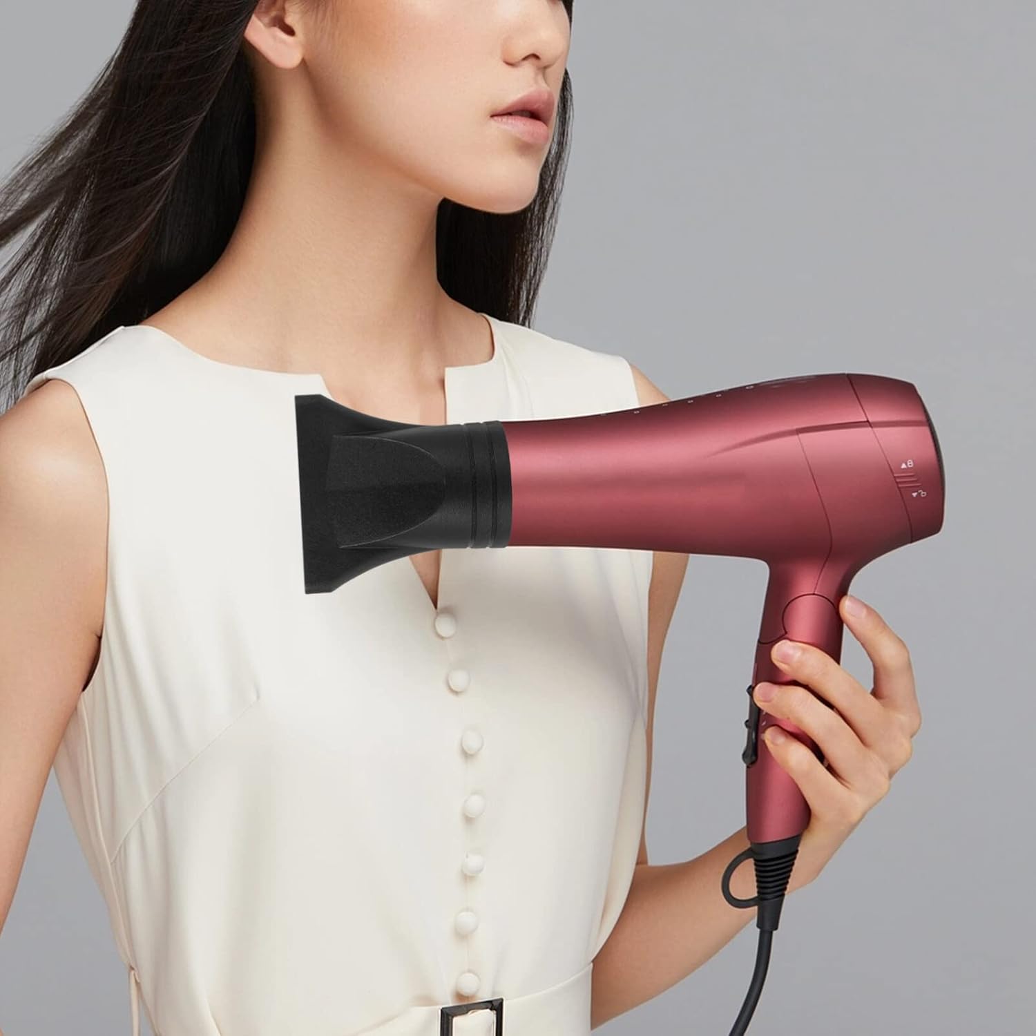 Yardwe 2Pcs Plastic Hair Dryer Nozzle Attachment Dryer Replacement Narrow Concentrator Hairdressing Tool