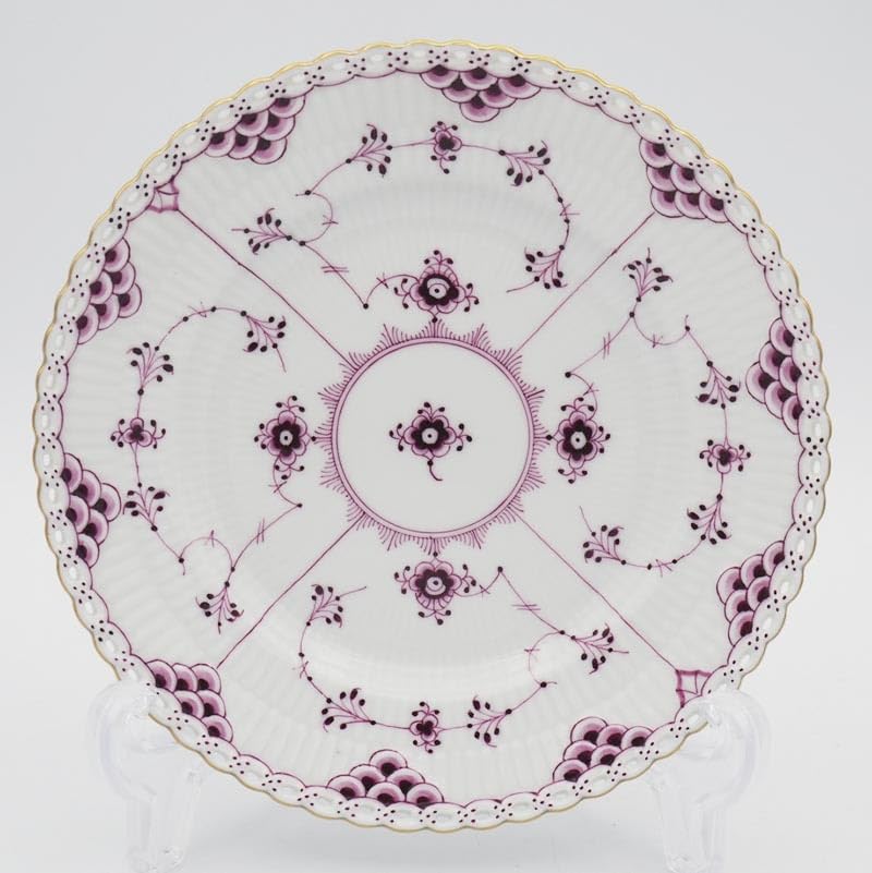 ロイヤルコペンハーゲン　バーガンディフルーテッド 金彩　プレート ２枚セット ロイヤルコペンハーゲンバーガンディフルーテッド 金彩プレート 2枚セット