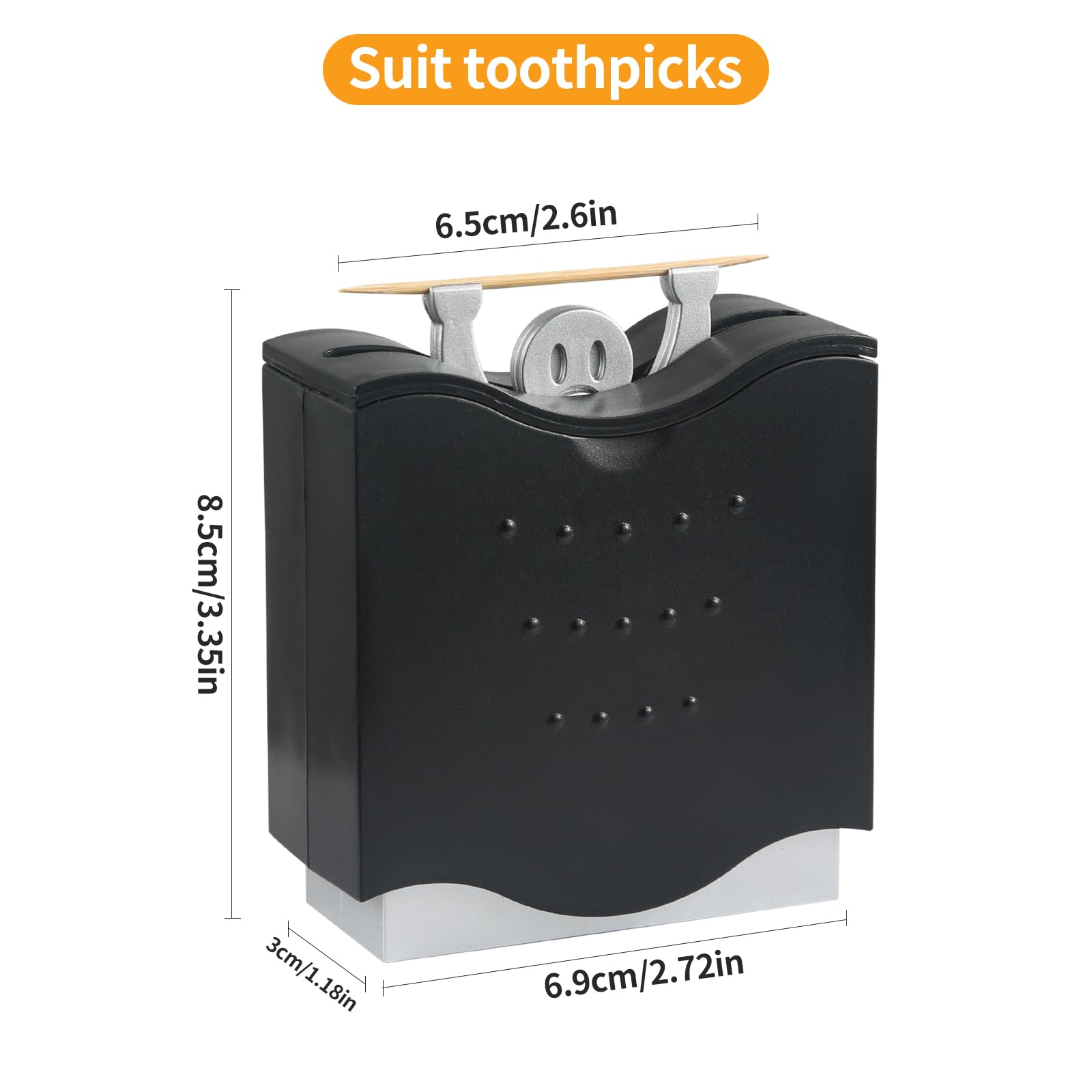 Porte Cure Dent Original 2 Distributeurs Cure-Dents FHISKUNYU ABS - Gadget Cuisine Insolite Anti Contamination Noirs Idéal Restaurant Famille Porte Cure Dent Original 2 Distributeurs Cure-Dents FHISKUNYU ABS - Gadget Cuisine Insolite Anti Contamination Noirs Idéal Restaurant Famille