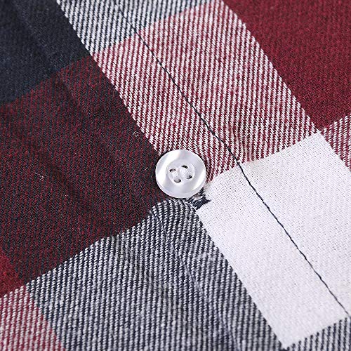 Boys Flannel Shirt Toddler Buffalo Plaid Shirt Long Sleeve Button Down Shirts Kids Casual Tops4