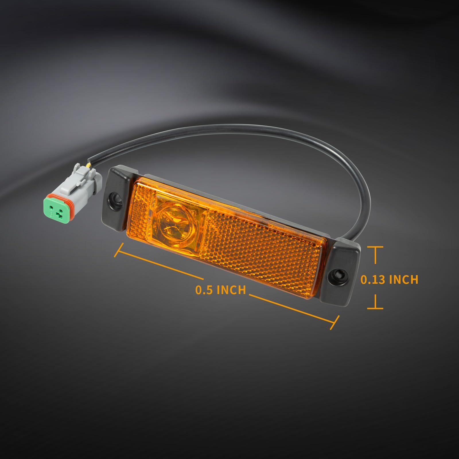 EVERESTHD 2PCS side marker light LED Amber Fairing Lamp Side