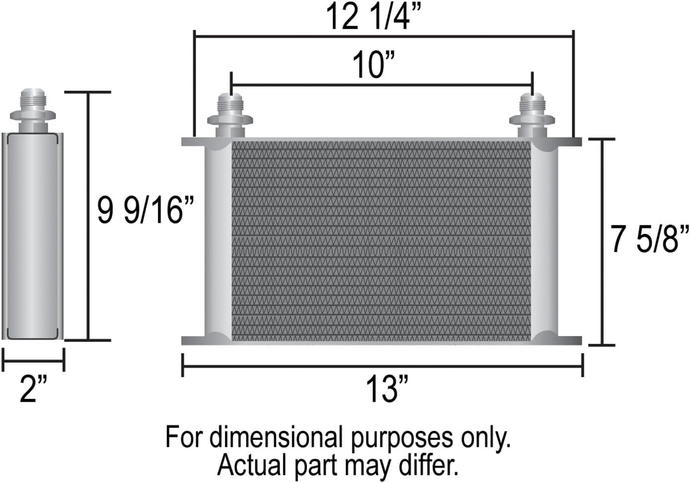 Derale 52510 25 Row Core Stacked Plate Cooler Kit , Black