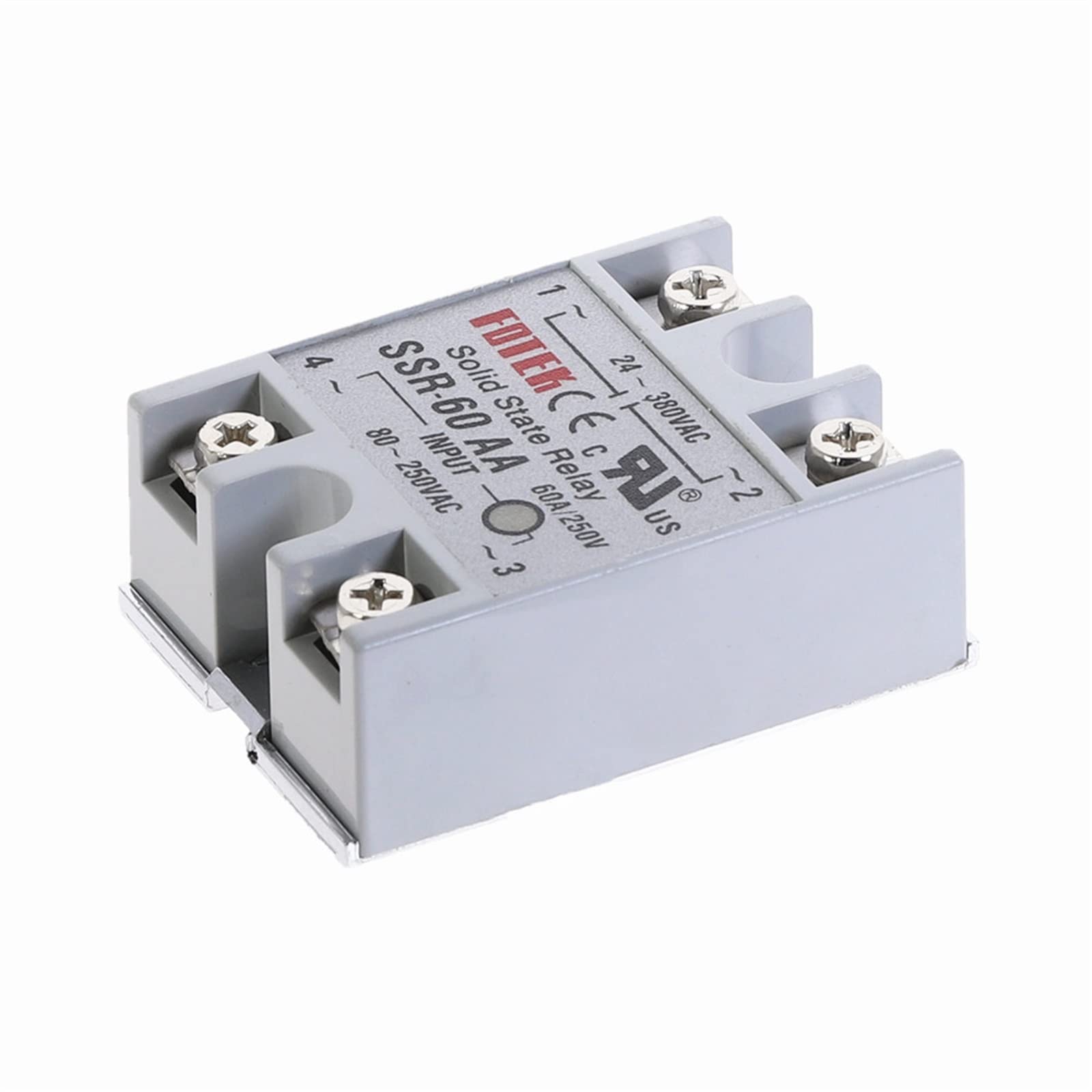 Parti elettroniche 2 pz SSR-60AA 60A Modulo Relè A Stato Solido 80-250 V AC Ingresso 24-380 V CA