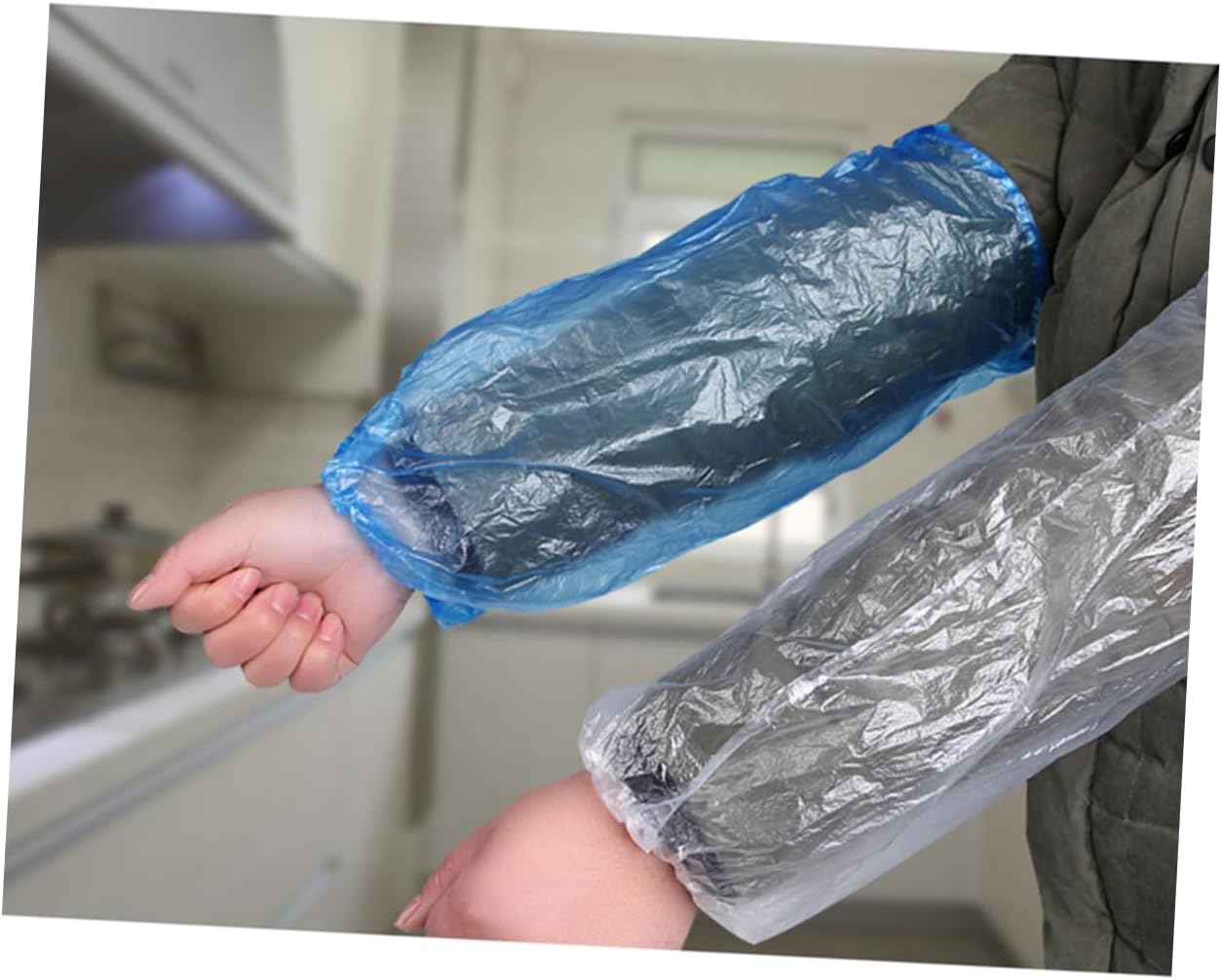 DOITOOL Arm Protective Cover Waterproof Arm Cover Salon Arm Sleeves Waterfroof Oversleeve White