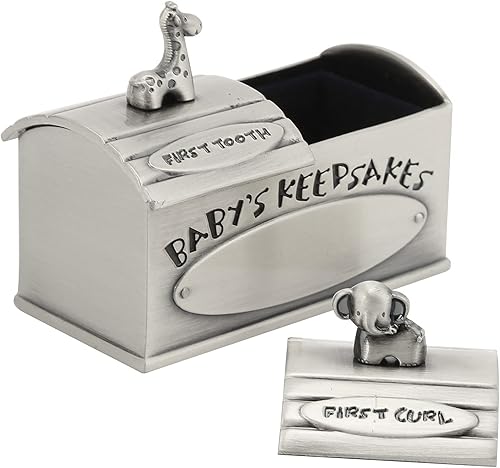 Miniatura 8 de Fdit Caja de recuerdos de bebé de estilo europeo, resistente a la corrosión, aspecto hermoso, regalo perfecto de hadas de dientes para niños,