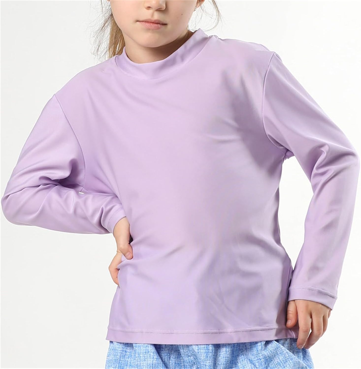 Toddler Girl Boys' Long Sleeve Rashguard Swim Shirt Kids Toddler Swimwear Surf Tops UPF 50+ Sun Protection