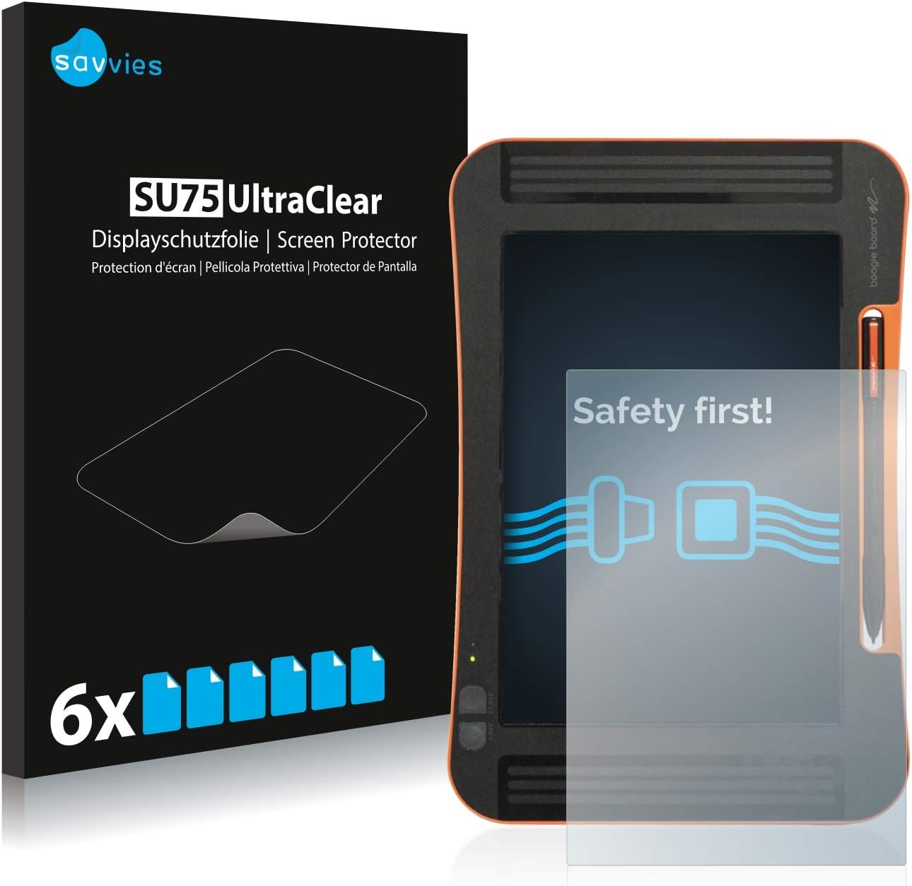 Savvies Screen Protector compatible with Boogie Board Sync 9.7 Protection Film Clear (6 Pack)