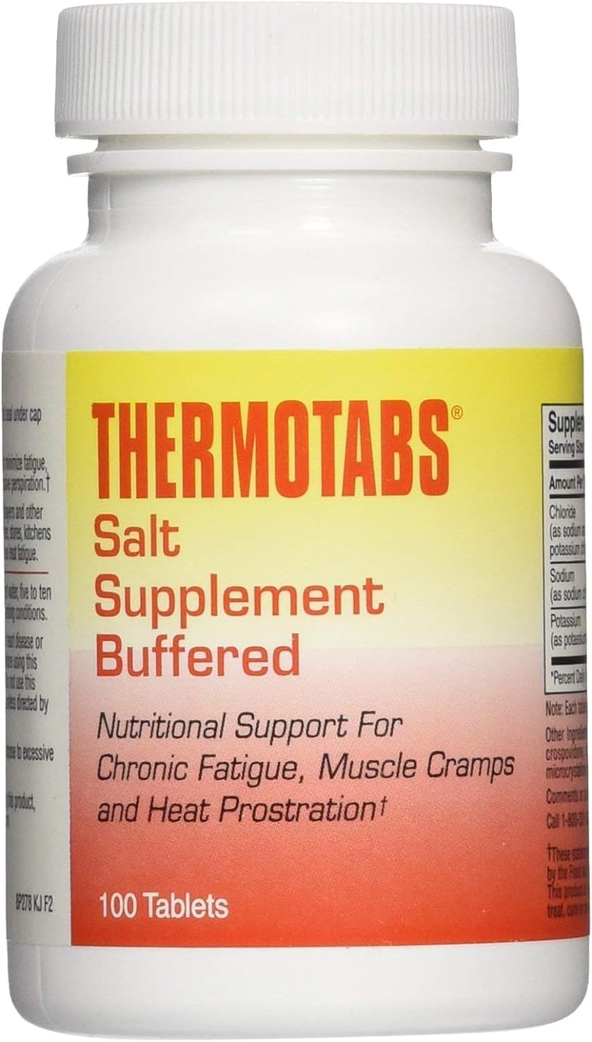 Thermotabs Salt Supplement, Buffered, 100 Tablets - Buy Packs and Save (Pack of 3)