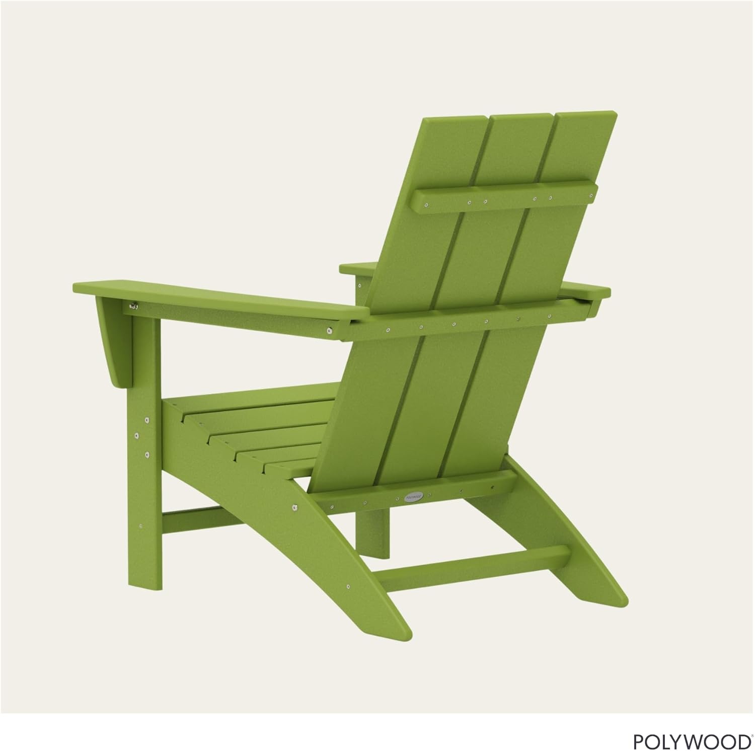 POLYWOOD Modern Adirondack Chair – All-Weather Outdoor Lawn Adirondack Chairs – HDPE, Fade-Resistant & Durable Outdoor Furniture – For Patio, Deck & Fire Pit Chairs – Lime