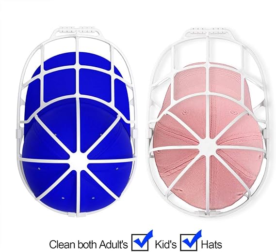 Hat Washer Cage for Washing Machine Baseball Cap Cleaner Rack for Washer & Dishwasher, Structured Cap Shaper & Protector for Hats 1 Pack (No Assembly)