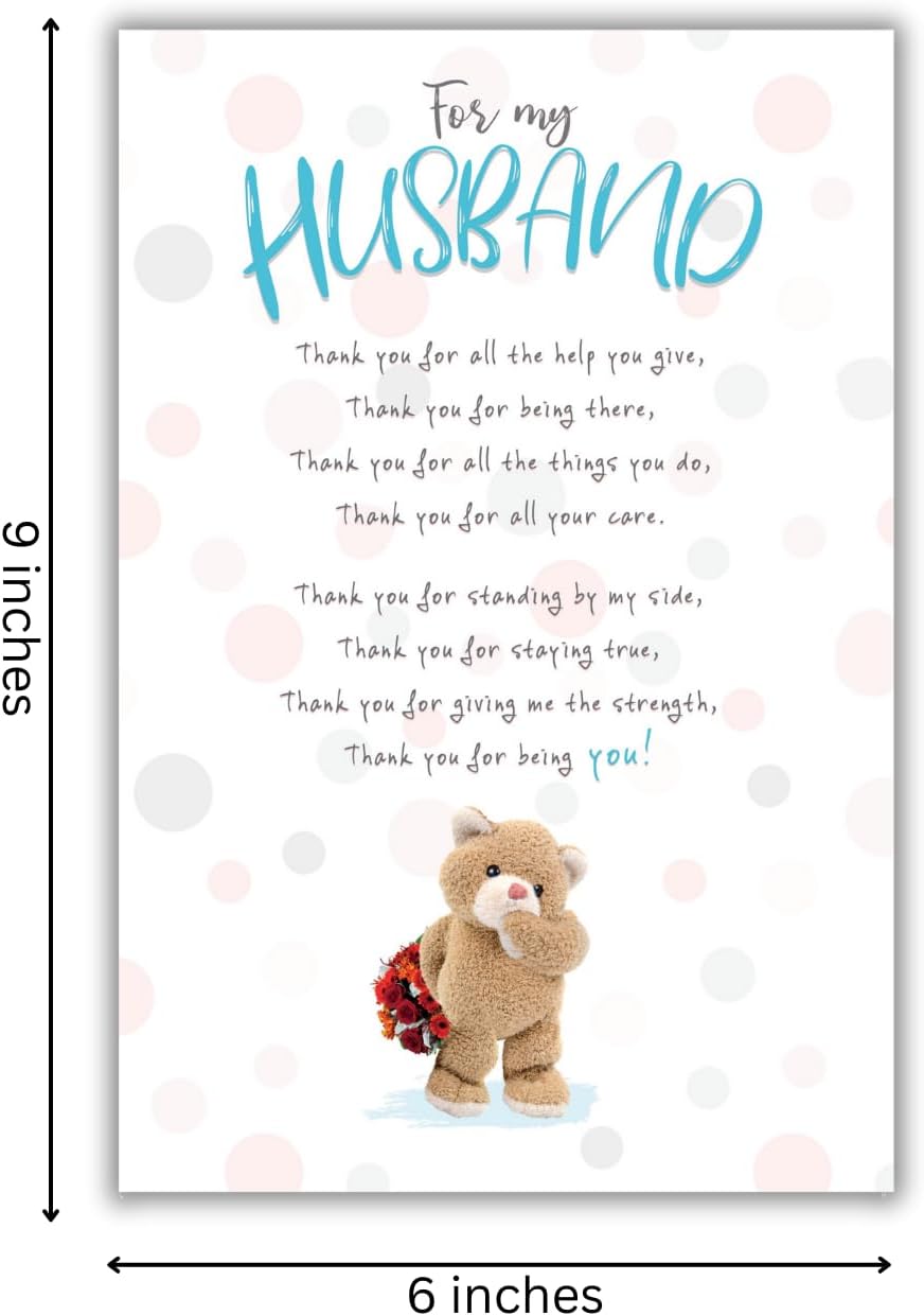 Emotional Rescue Stuffed with Love, Husband Anniversary Card, Husband, Thank You For All The Help You Give, from your Wife, MultiColoured