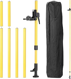 VISLONE Max 4.2m Height Adjustable Line Leveler Stand Bar Telescopic Pole Bracket 1/4' Thread Lift Extend Holder for Level