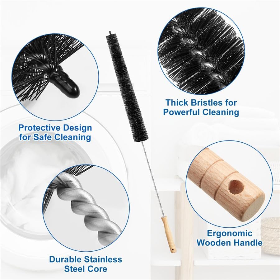 Dryer Vent Cleaner Kit Clothes Dryer Lint Brush Vent Trap Cleaner Home Essentials - 30" Extra Long Flexible Vacuum Clothes Dryer Lint Trap Vent Cleaning Refrigerator Coil Brush (1) image 5