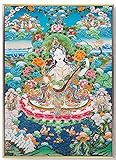 Brandneue und hohe Qualität Z.L.F.J.P Tibetisch Thangka Buddha Malerei Tibetan Indien Chinesische Religion Stil Leinwand Druck Malerei Poster Wanddekor Wandkunst Wohnkultur (Color : A, Size (Inch) : 60x80cm)