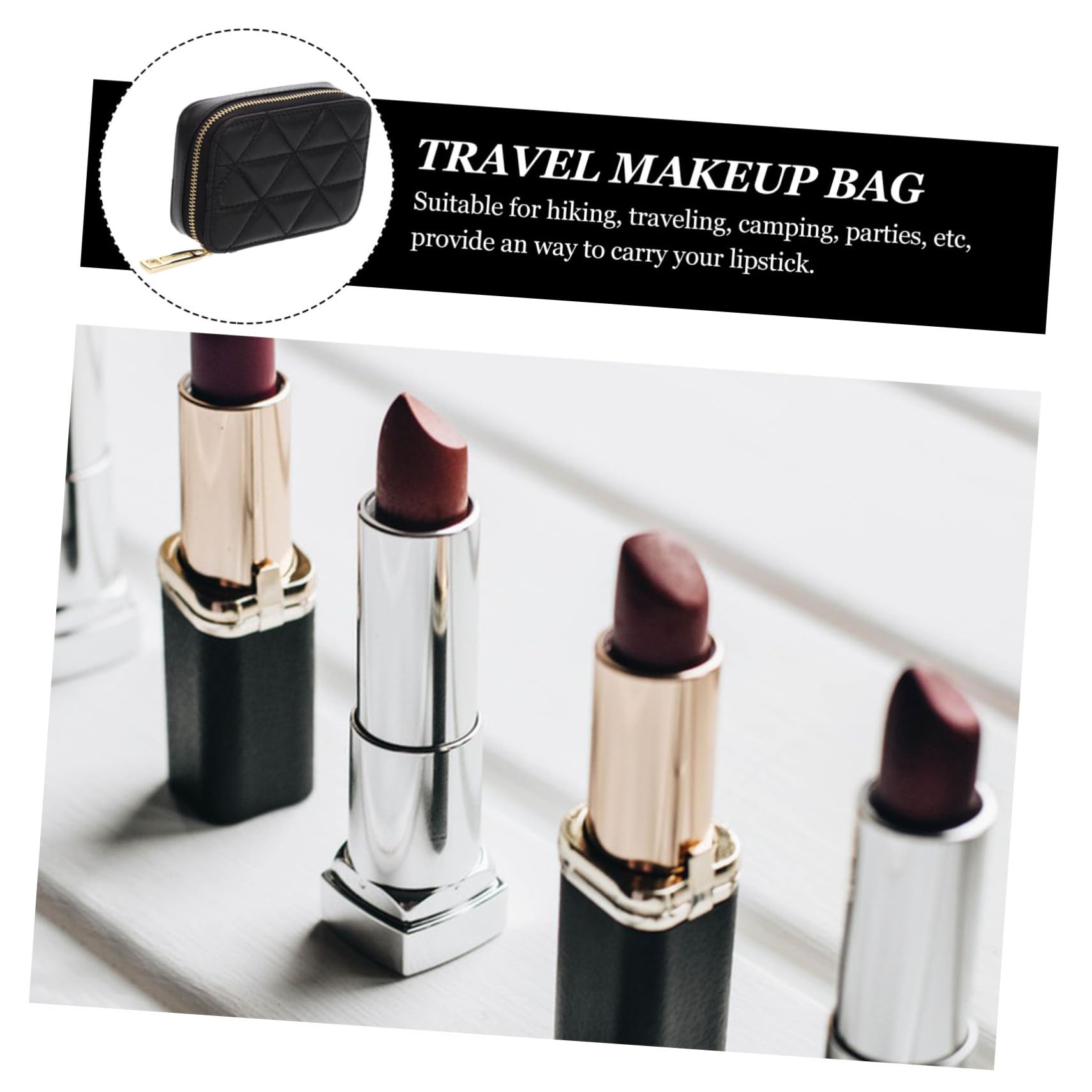 2pezzi Borsa Piccola Per Trucco Con Specchio Pochette Per Rossetto e Monete Per Viaggi e Attività All Aperto Facile Da Trasportare e Utilizzare