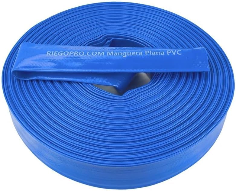 RIEGOPRO Manguera Plana LayFlat 2" (51 mm) – Rollo 50 m – PVC Reforzado – Presión 4 Bar