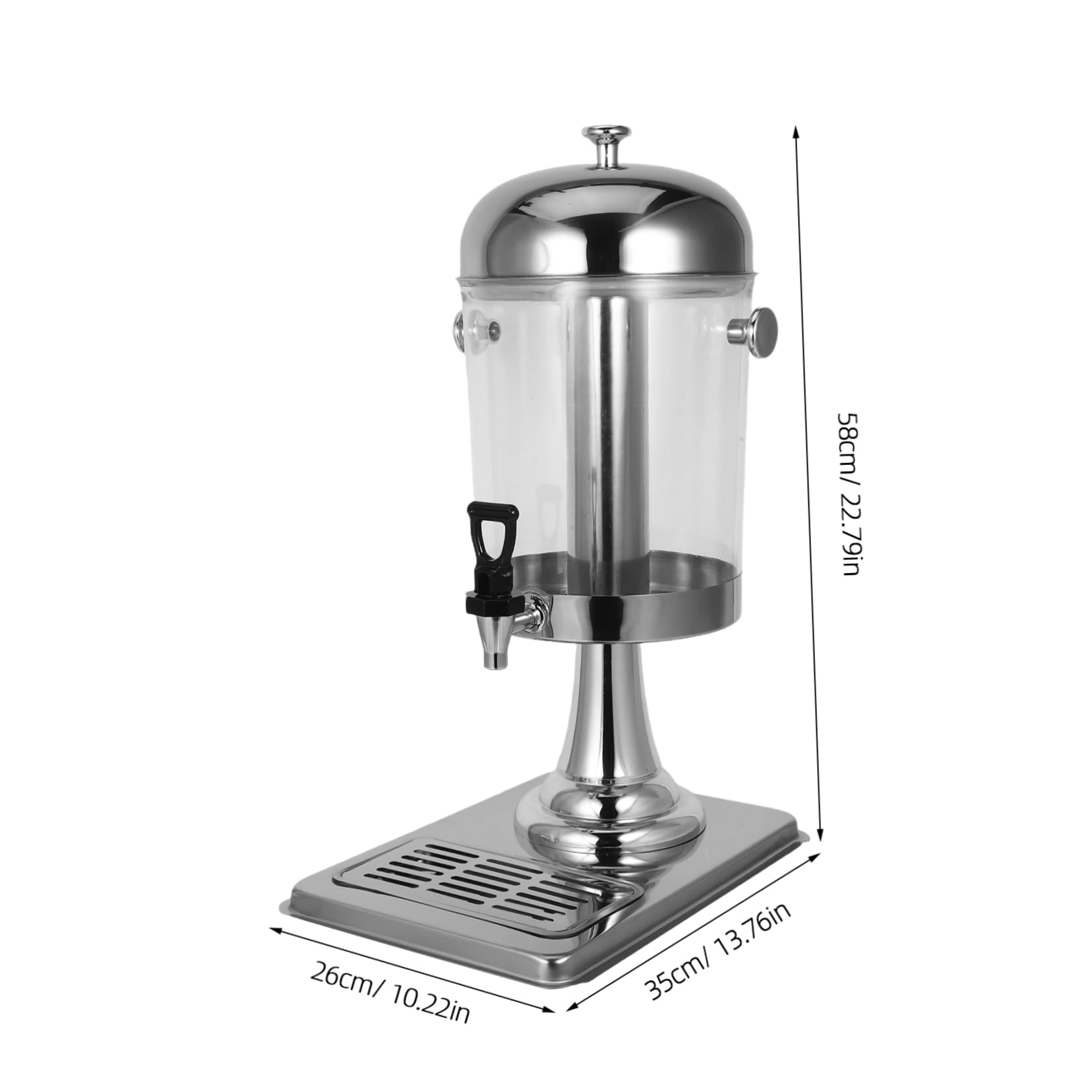 PRETYZOOM Stainless Steel Beverage Dispenser with Spigot Versatile Drink Container for Parties Gatherings and Catering Events View for Easy Refills
