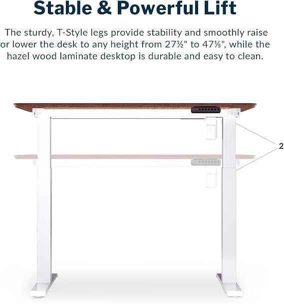 Vari Essential Electric Standing Desk 48x24 Hazel Wood