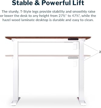 Vari Essential Electric Standing Desk 48x24 Hazel Wood