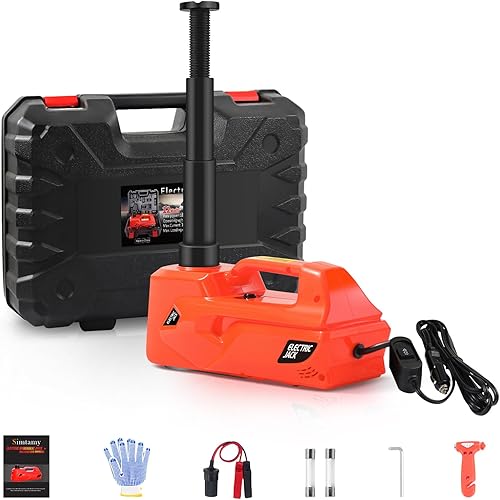 ZAISHANG Gato eléctrico para coche de 5 toneladas y 12 V, elevador hidráulico para coche (rango de elevación: 6.1 ~ 17.7 pulgadas) Martillo de