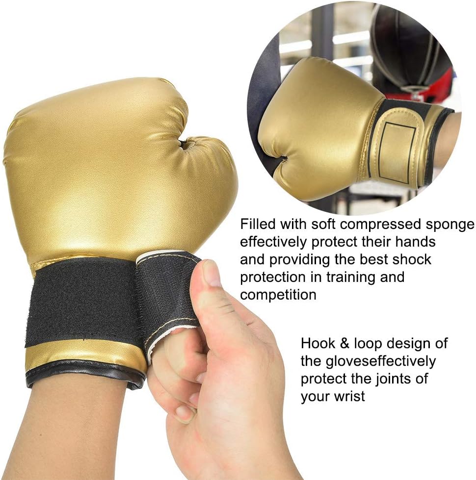 Dilwe 1 Pair Kids Boxing Gloves,PU Leather Training Boxing Gloves,Sandbag Punching Sparring Training Mitts