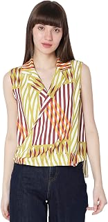VERO Moda Women's Cotton Striped Regular Fit T-Shirt Price In India