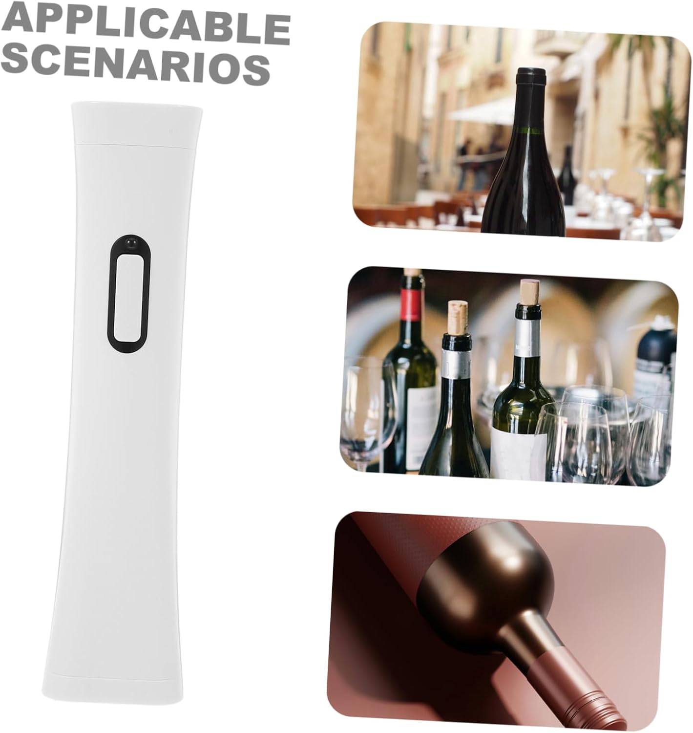 Unomor Electric Wine Bottle Opener Portable One-button Corkscrew with Compact Design Material Wine Lovers and Home Entertainers