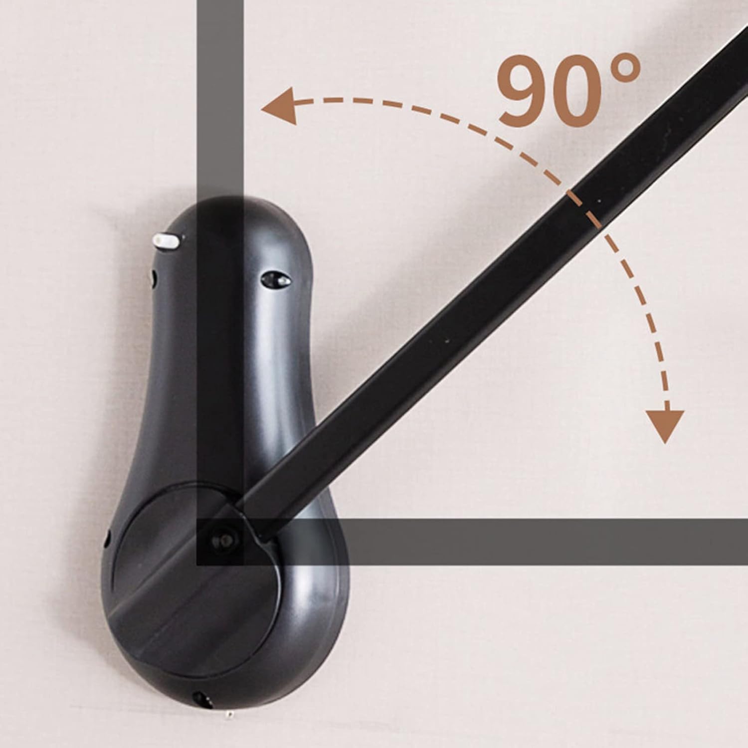 90° Adjustable Pull Down Closet Rod - Aluminum Retractable Wardrobe Rail, Space-Saving Clothes Organizer Storage System,Khaki,650 to 850mm