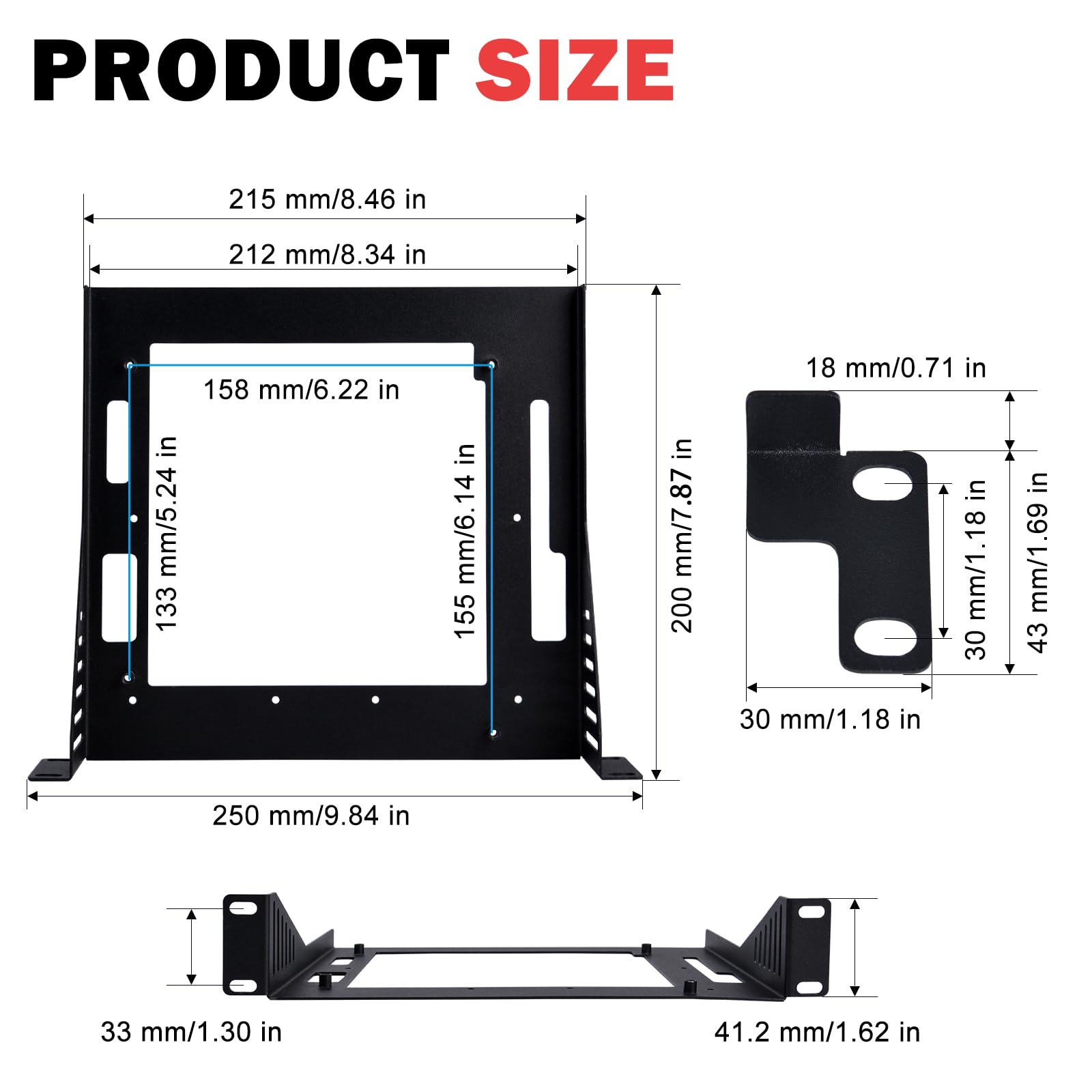 Snapklik.com : Mini ITX Shelf 1U Rack, 7.87
