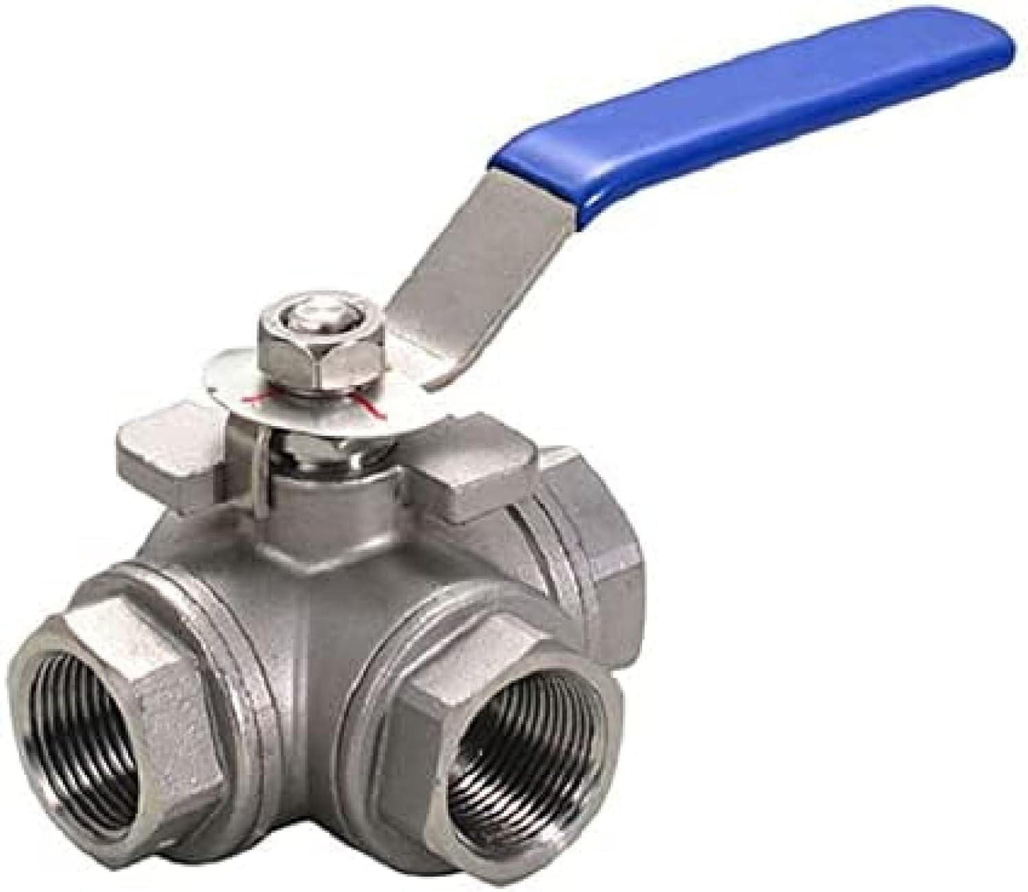 Vanne à bille en acier inoxydable 304 T-Type 3/4" pour eau et gaz