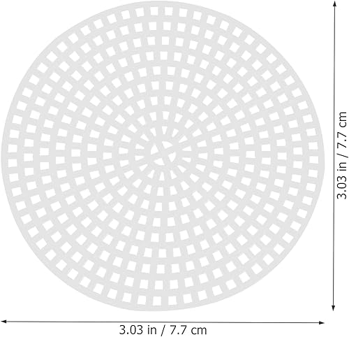 Miniatura 2 de Exceart 30 piezas de lienzo de plástico para bricolaje en forma de lienzo para bordado de punto de cruz, costura de malla, proyecto de arte redondo,