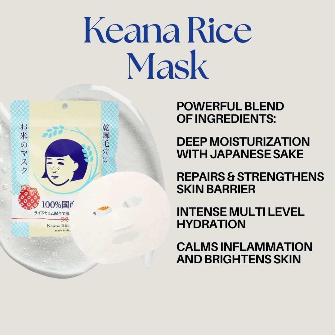 Kea-na Nadeshiko Rice Mask & Rice Pack Bundle – Hydrating Face Mask + Exfoliating Deep‑Cleansing Rice Pack for Smoother Skin, Pore Care & Oil Control - Image 4