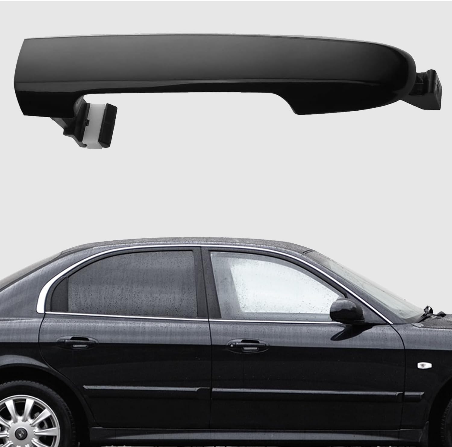 Exterior Door Handle Front Rear Left Drive Right Passenger Side fit for Hyundai Sonata 2005-2010, 82651-3K000, Black