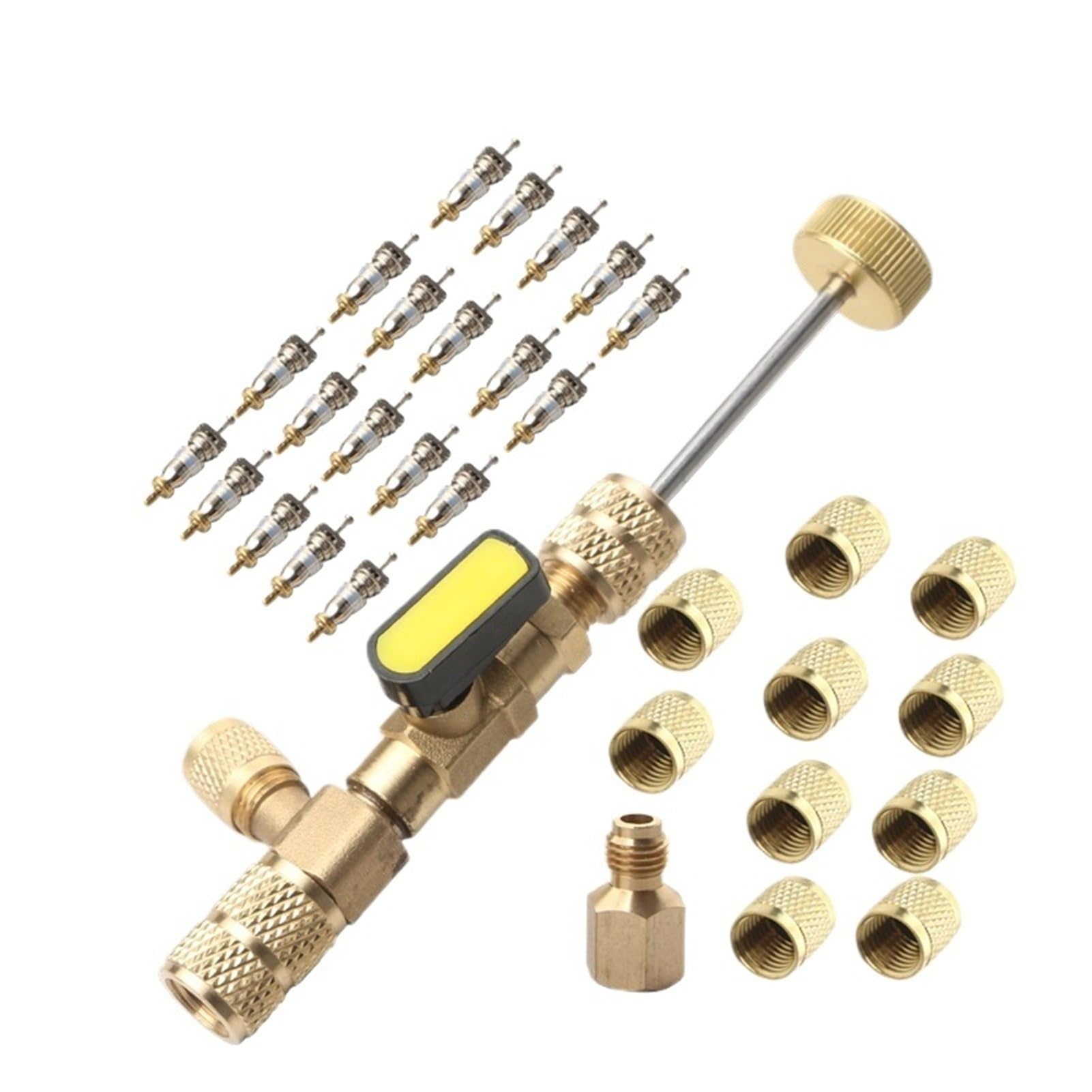 Forvexilla Yellow 1/4" Hvac Valve Core Remover Tool For R12 R22 R410a Refrigerant Systems