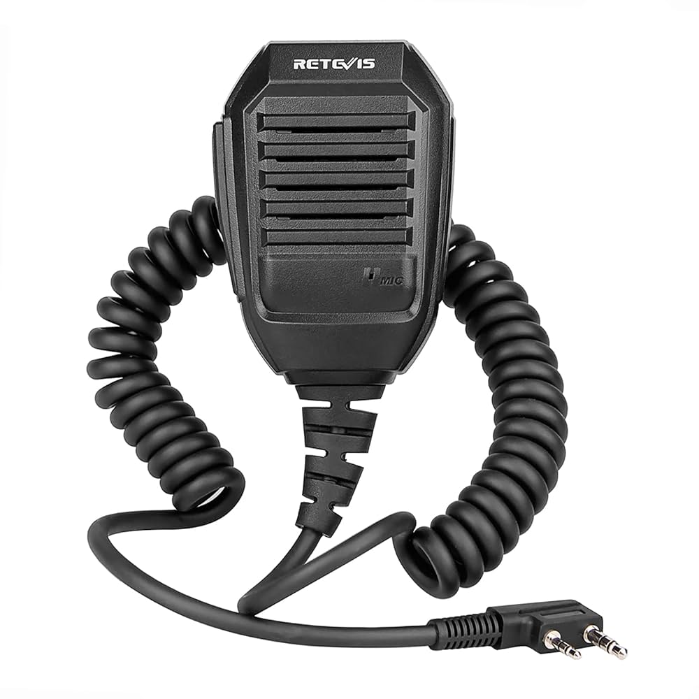 Microphone Haut-parleur Avec PTT Pour Talkies-walkies (2 Pièces) - Compatible Retevis, Baofeng, Kenwood, Wouxun, TYT Et Autres