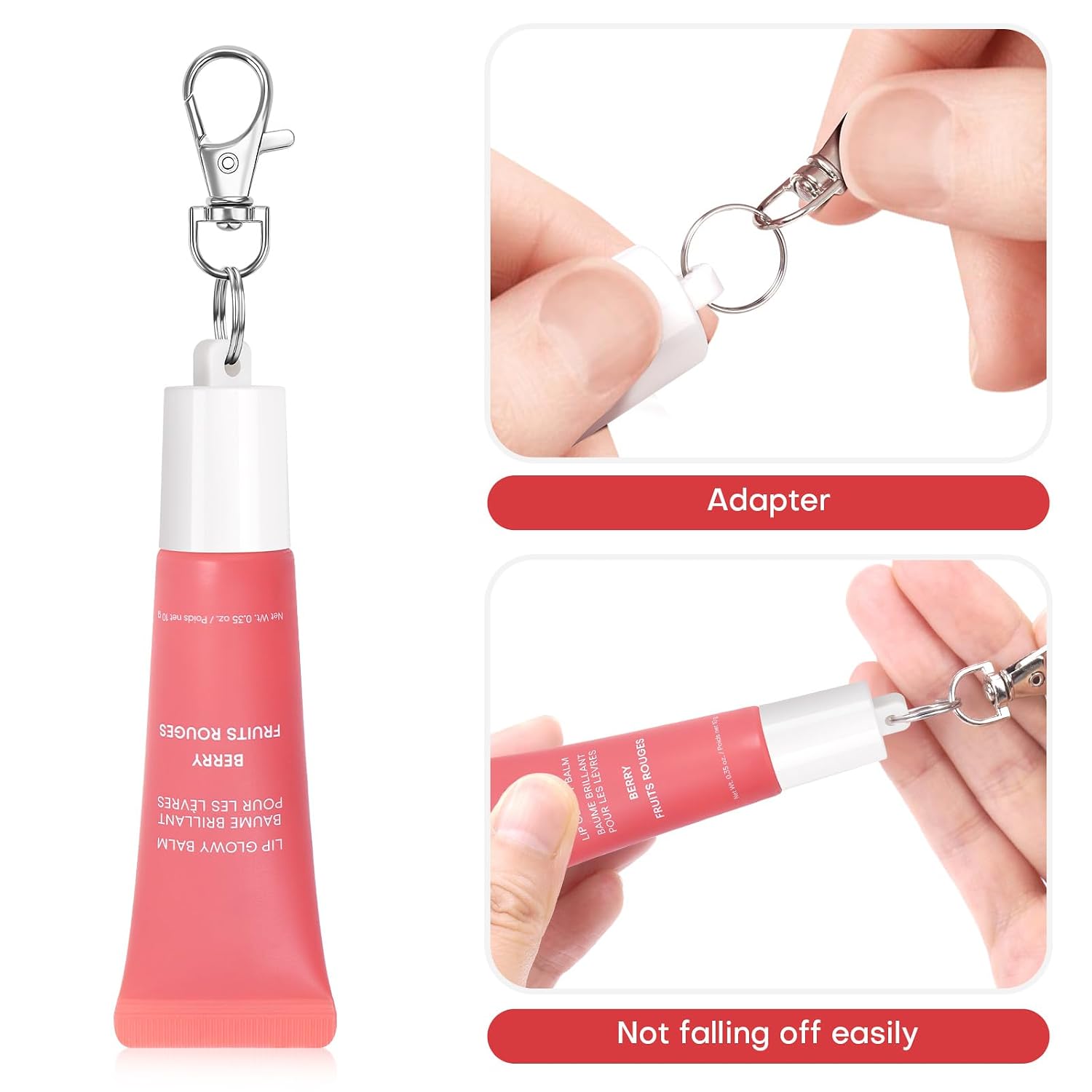Lip Balm Holder Keychain for Summer Fridays 0.5 oz, for LANEIGE 0.35 oz image 4