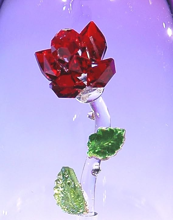 Crystal World Lovely Red Rose