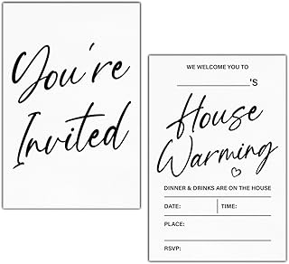 LyoGao Housewarming Invitations With Envelopes (20 Pack) - House Warming Party Fill in Invites Cards New Home Party Invite