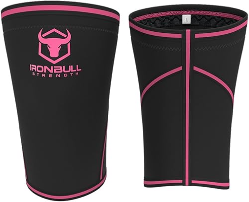 Miniatura 41 de Iron Bull Strength Rodilleras de 7 mm (1 par) - Rodillera de compresión y manga para levantamiento de pesas, powerlifting y entrenamiento cruzado