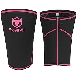 Knee Sleeves 7mm (1 Pair) - High Performance Knee Sleeve Support For Weight Lifting, Cross Training & Powerlifting - Best Knee Wraps & Straps Compression - For Men and Women (Black/Pink, XX-Large)
