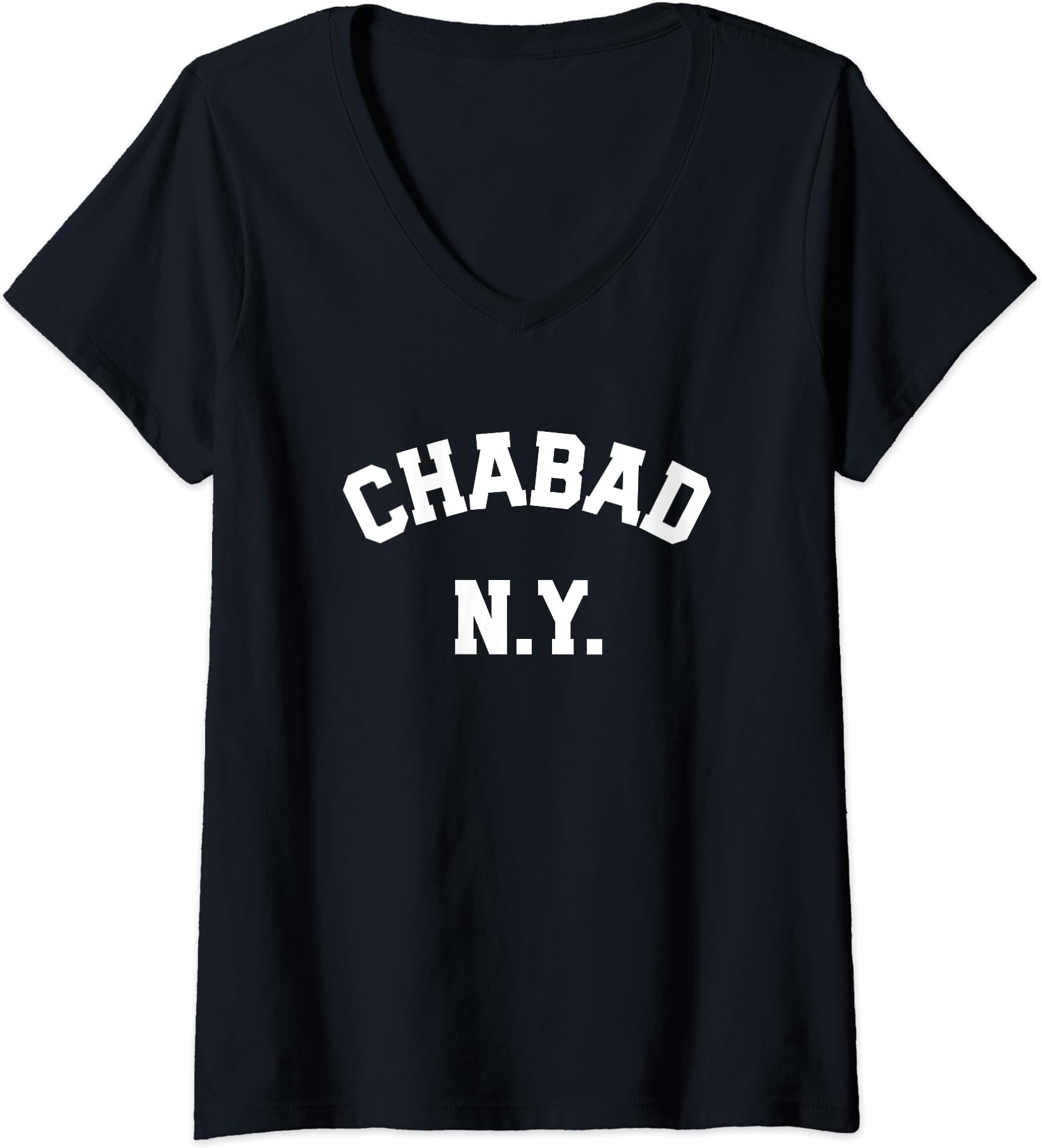 Chabad Jewish hasidic GiftsChabad New York Jewish Love Hasidic Lubavitch Rebbe 770 V-Neck T-Shirt