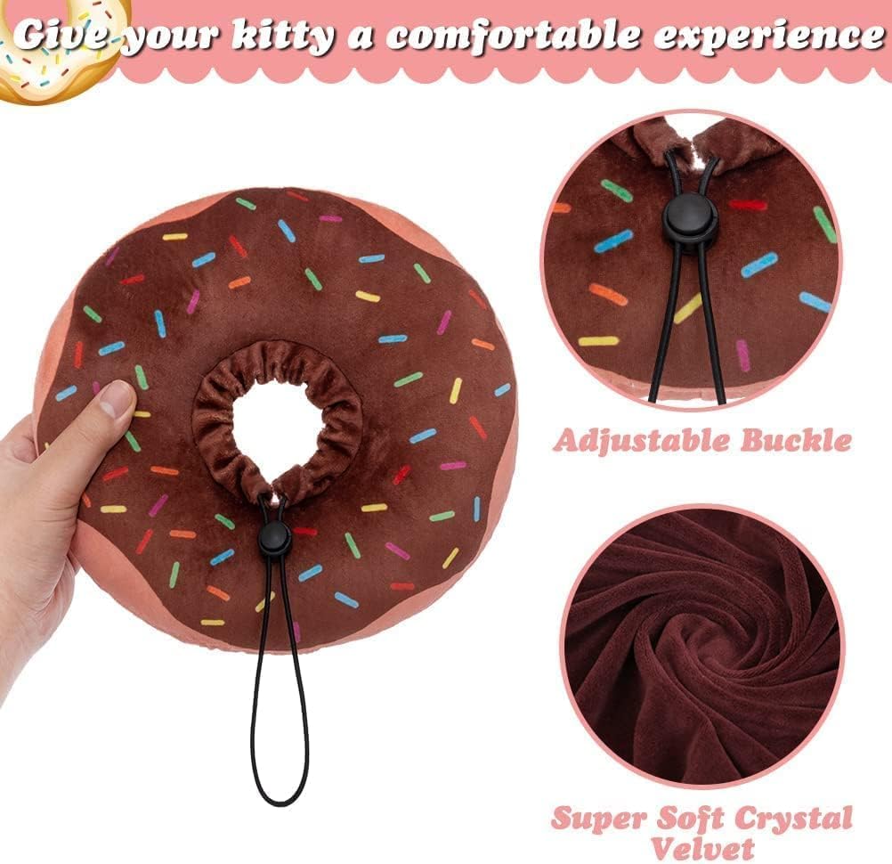 BINGPET Cat Cone Collars Soft,Cat Recovery E Collars After Surgery to Stop Licking,Waterproof Adjustable Elizabeth Neck Cones Cute Pet Donut Pillow for Cats Kitten Puppy Wound Healing After Surgery image 2