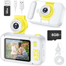 ARNSSIEN Macchina Fotografica Bambini, 2,4" Fotocamera Bambini con180 °Flip Len, Fotocamera Digitale Videocamera Regalo Bambino e Bambina 3 4 5 6 7 8 9 10 11 12 anni,Regalo di Compleanno e Natale,X101