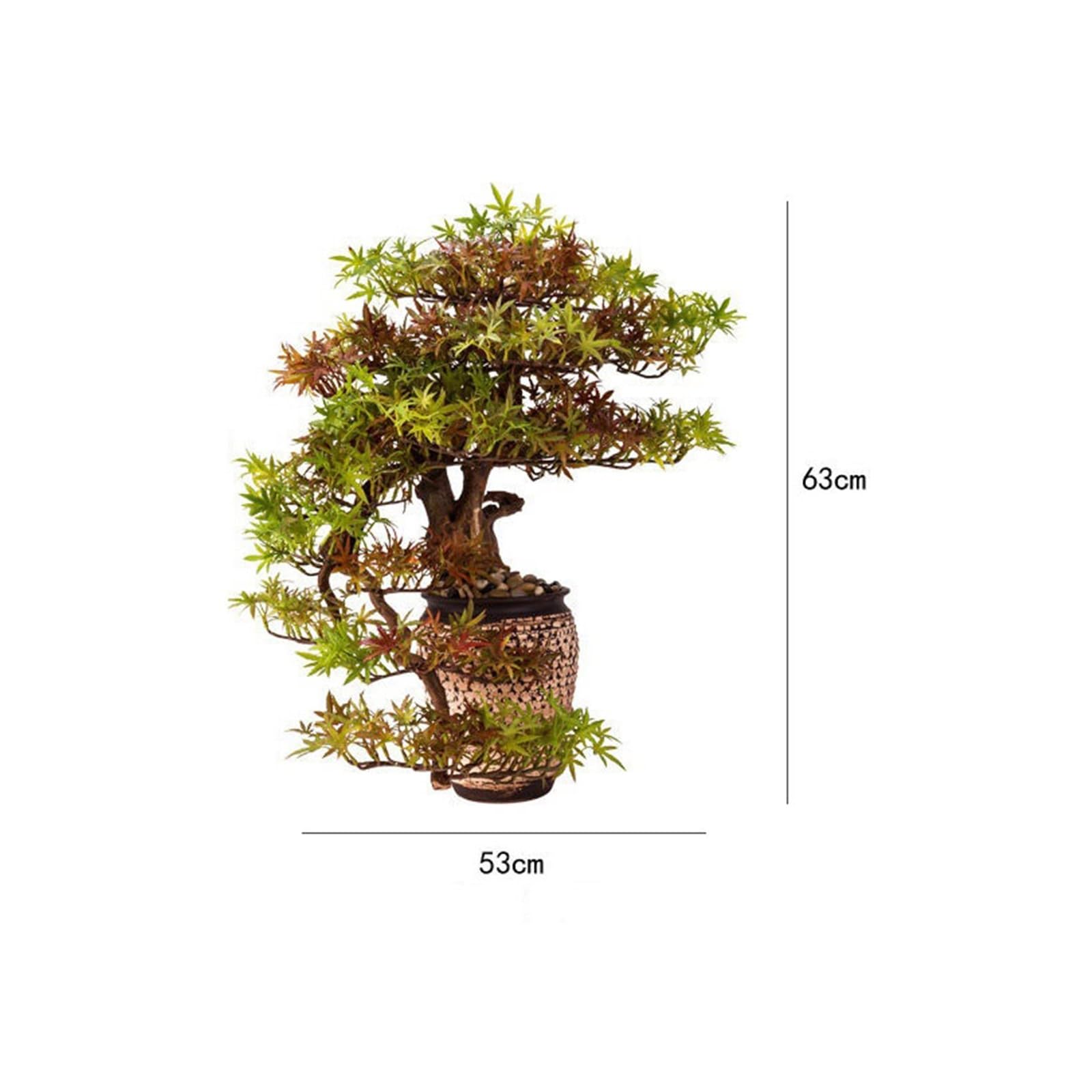 Faux Sapin Plante bonsaï Artificielle de 25 Pouces, Fausses Plantes en Pot, décoration d'intérieur for Bureau, Table Maison Décoration d'intérieur