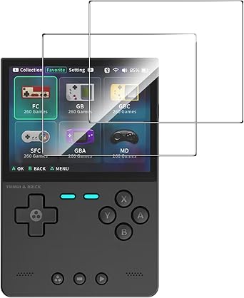 2 Pack Compatible with Trimui Brick Screen Protector,Full Coverage 9H Tempered Glass Film,HD Clear Scratch Resistant,Bubble-Free for Trimui Brick Retro Game Screen Protector